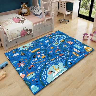 Avtomobil döşəmə paspasları Stain-Resistant Washable Crystal Velvet Carpet - highway-17-5080cm-crystal-velvet