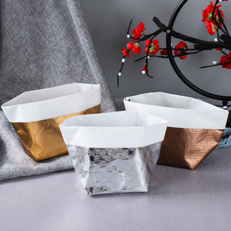 杜邦纸水洗牛皮纸袋水洗揉纹杜邦纸包加厚购物大容量收纳包批发