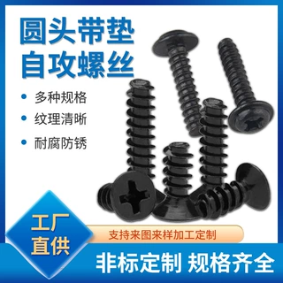 圆头带垫自攻螺丝圆头沉头自攻螺丝割尾尖尾平尾不锈钢碳钢定制
