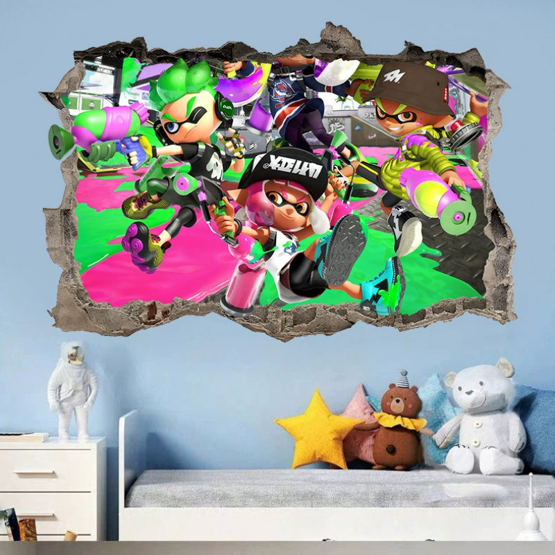Jet Warrior 3D настенная наклейка мальчик спальня кровать детская комната самоклеящаяся комната плакат ПВХ мультфильм аниме наклейка