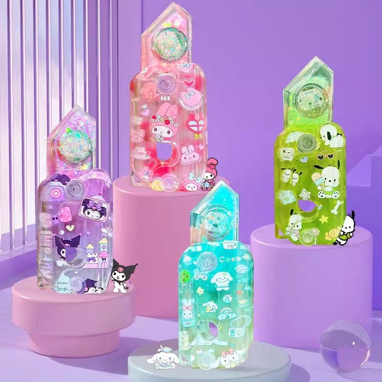 3D de dibujos animados de gravedad patrón de rábano cuchillo luminoso transparente impresión 3D descompresión juguete pareja novias flash cuchillo