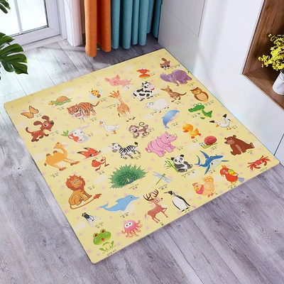 Mat Spliced Bedroom Living Room | Avtomobil döşəmə paspasları - cartoon-animal-606010-helical-teeth-a-pack-of-4
