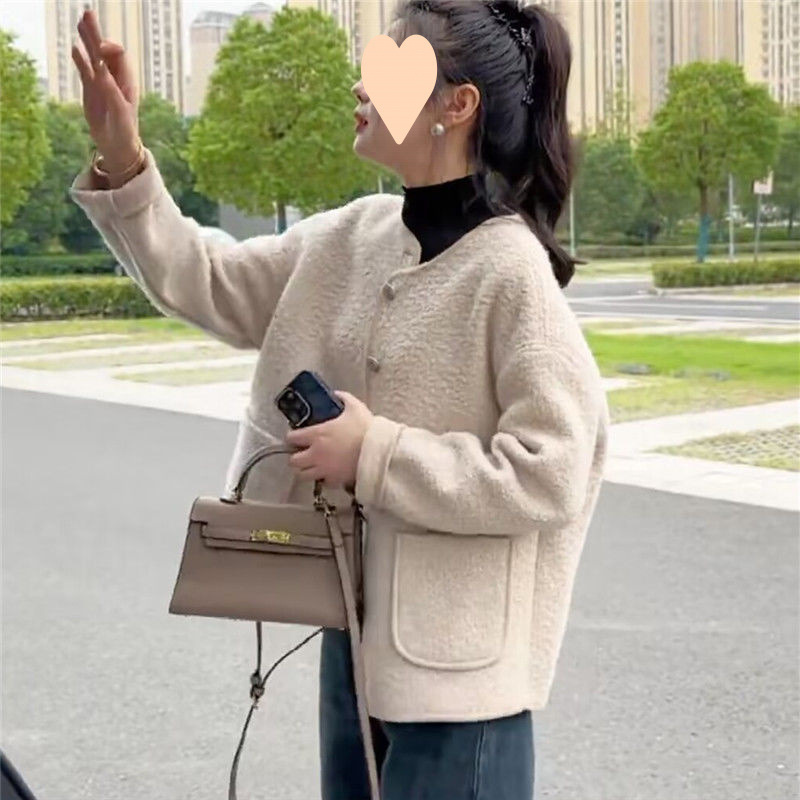 香りのジャケット、レイジースタイルオールインワン、春と秋のゆったりとしたカジュアルなラウンドネック、ハイエンドのスリムな新しいスタイルの妖精トップ|undefined