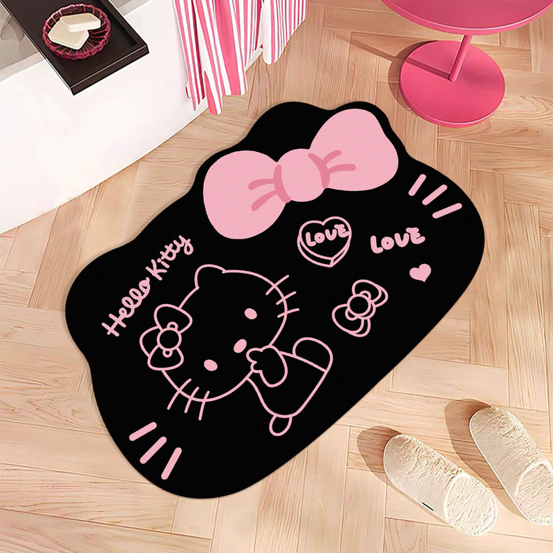 Hellokitty猫浴室洗手间吸水防滑速干易打理洗漱间进门脚垫耐磨|undefined
