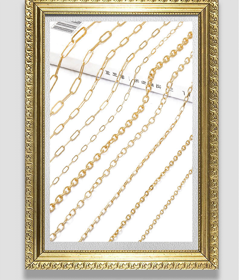 Copper Material Geometric Pattern 1 M Copper Diameter 4mm Jewelry Accessories Chain