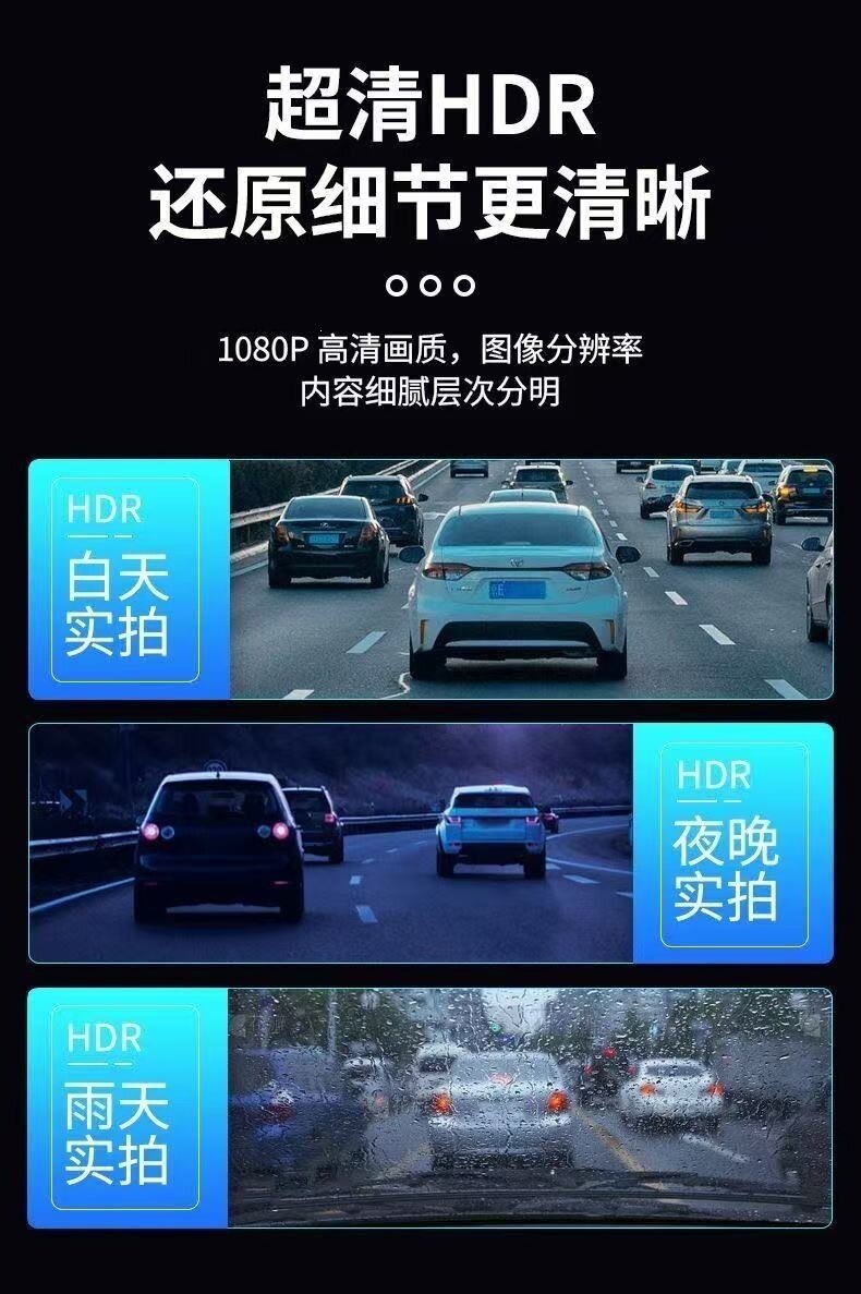 Suitable for 2026 new model cars, USB dashcam with ultra-high-definition night vision, dual front and rear cameras, and reverse camera 3