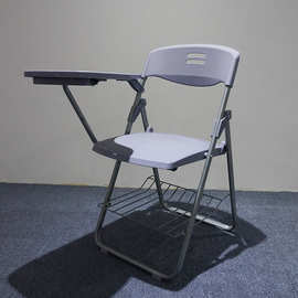 厂家批发带加厚写字板职员办公会议椅现代学生课桌椅折叠塑料椅子
