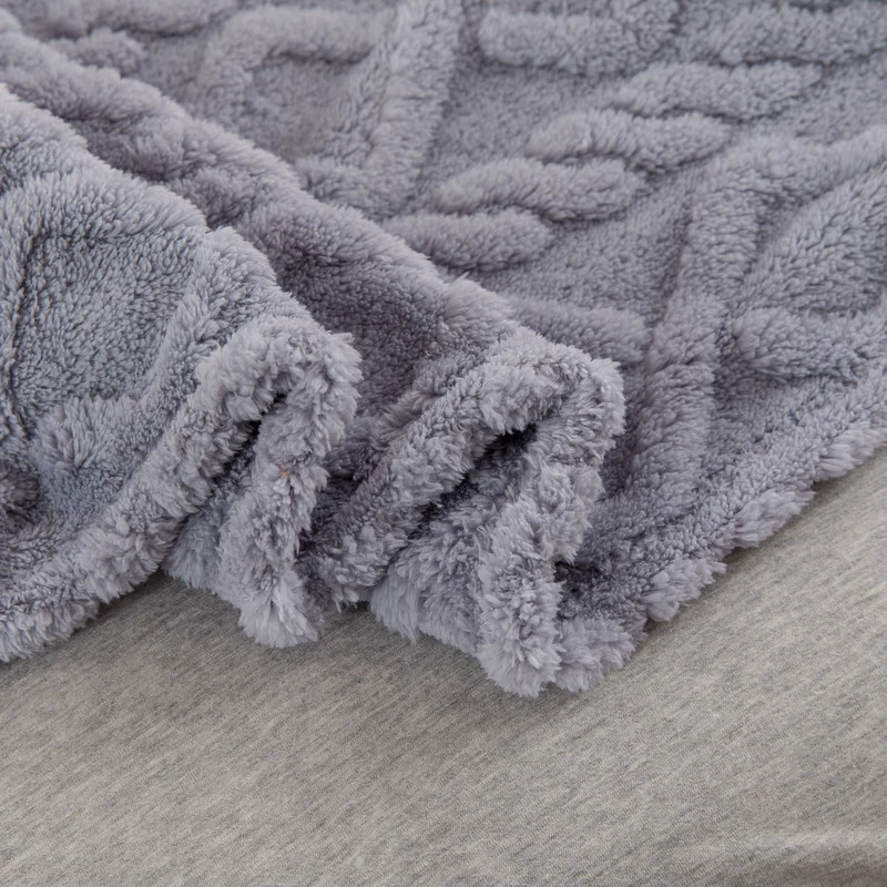 Plush Throw Blanket, increased thickness, simple elegant design, multiple sizes