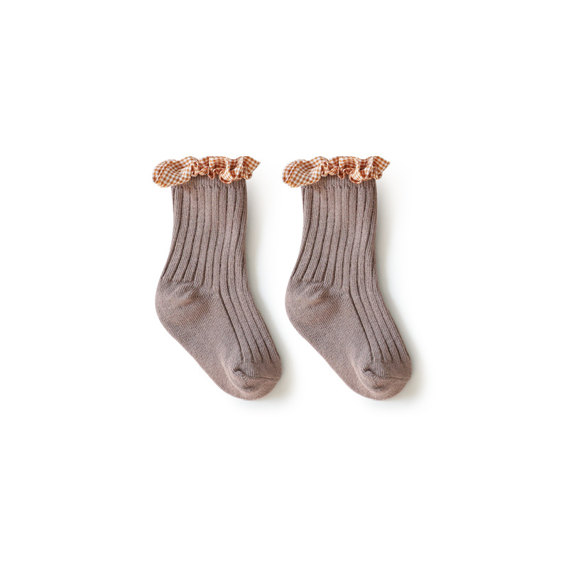 21 nuevos calcetines de otoño e invierno para niñas algodón peinado estilo coreano Mori ins estilo calcetines de encaje para niños