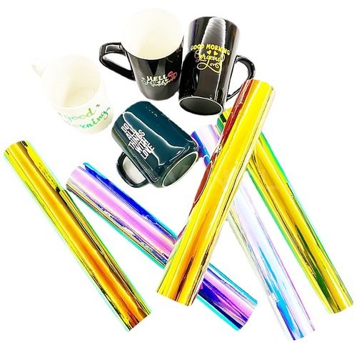 Rainbow shimmering electroplating engraved holographic laser instant adhesive vinyl decal full-color car sticker car wrap sticker