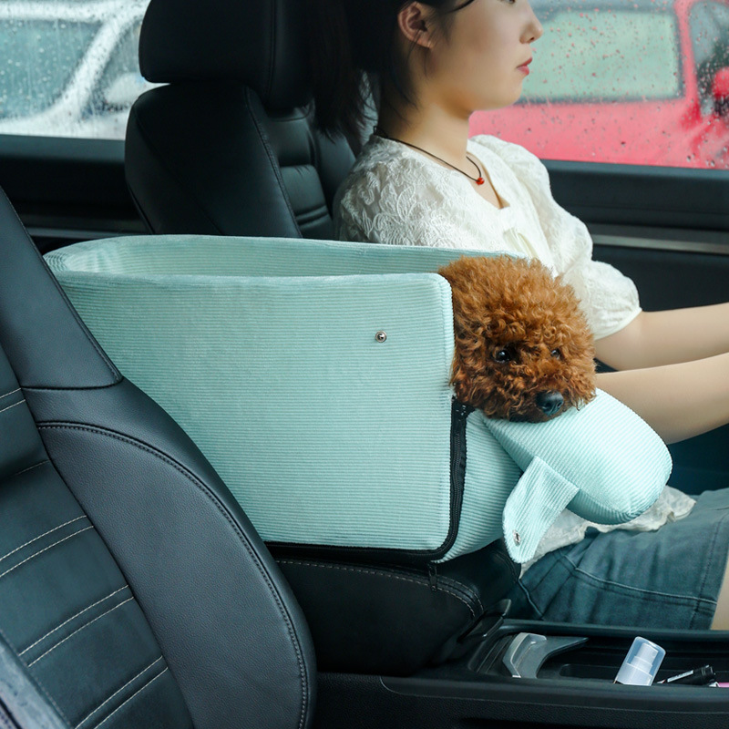 Dog car safety seat cushion, Korean fabric, easy to clean, detachable pet nest for household use_voghion.com