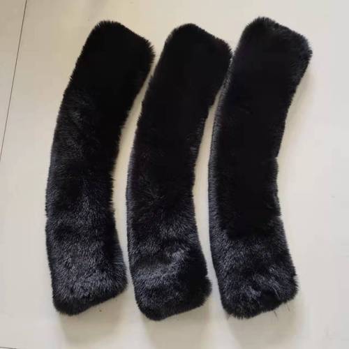 Faux wool collar, utility-style collar, sanitation worker uniform collar, black faux wool collar, faux fox fur, artificial fur, and faux rabbit fur collar