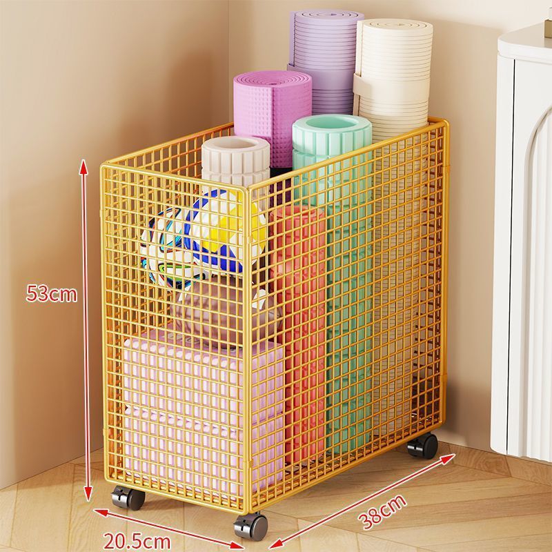 スポーツ用品収納、折りたたみ整理用品、フィットネス・スポーツ用品チューブ、ヨガマット、おもちゃ、車輪付きバスケット、家庭用狭い|undefined
