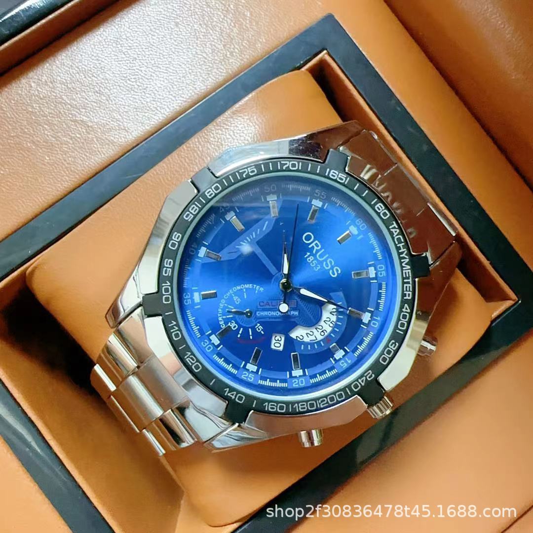 Estilo dominante-plata con cara azul para hombres