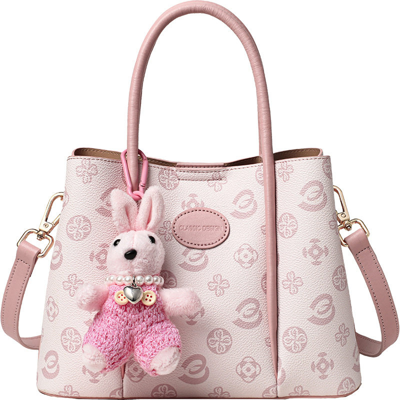 Túi tote giỏ rau màu hồng phong cách thiếu nữ, đeo chéo hoặc xách tay — màu hồng, Lời bài hát: Pink (Public Version)