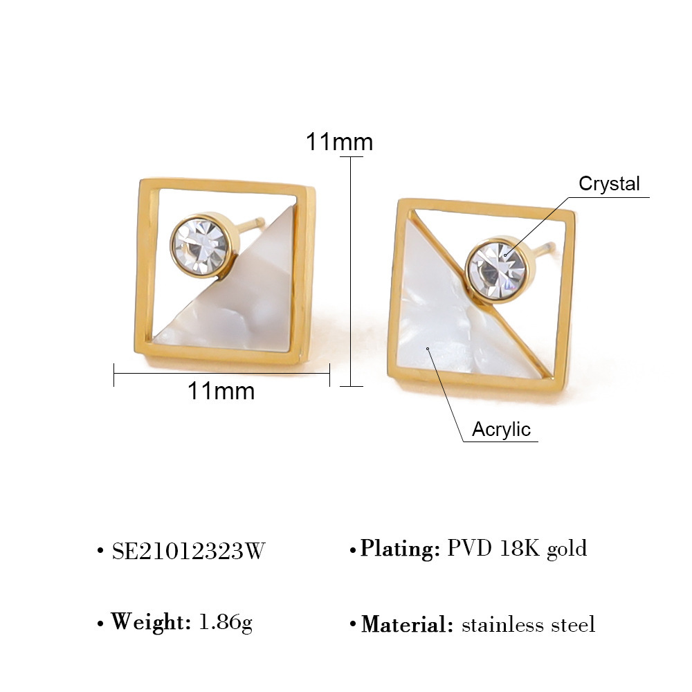 Oferta especial experiencia europea y americana joyería de acero titanio vacío galvanoplastia no decoloración no alérgica joyería pendientes collar fábrica al por mayor