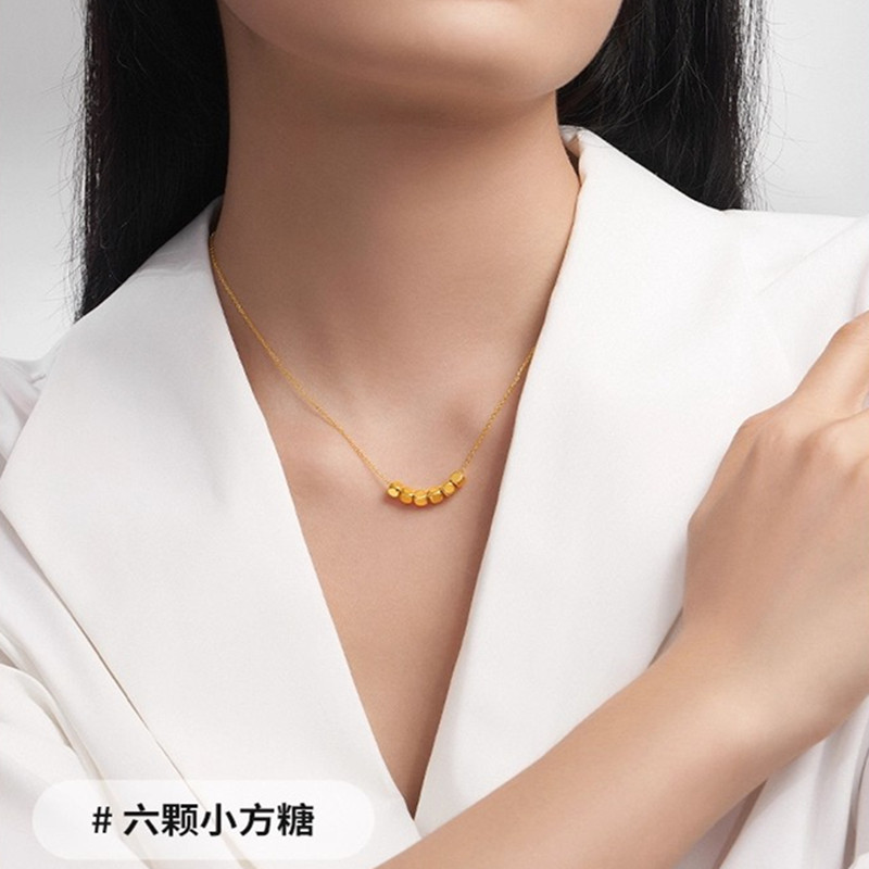 4mm 각설탕 6개와 은도금 체인