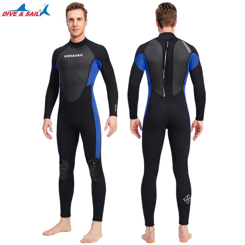 New 3MM Diving Suit Long Sleeve One-piece Couple Diving Suit Wetsuit Insulated Waterproof Sun Protection Snorkeling Surfing Jellyfish Swimwear