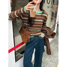 韩系简约慵懒风秋冬新款显瘦百搭内搭高级毛针织百搭上衣女装工厂