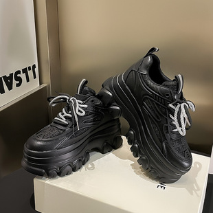 Platform Trendy Dad Shoes 2025 Spring New Casual Versatile Thick-Soled Height-Increasing Women's Shoes