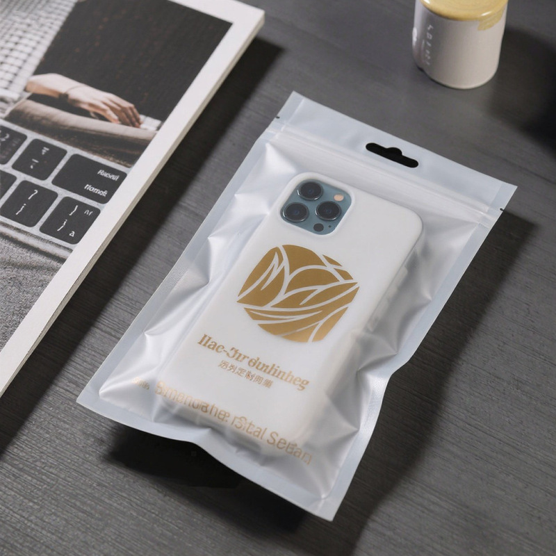 Wow, Biodegradable Waterproof Zipper Bag, Polyester Film Bag, Phone Case Product, Ribbed Sealing Bag, Plastic Bag