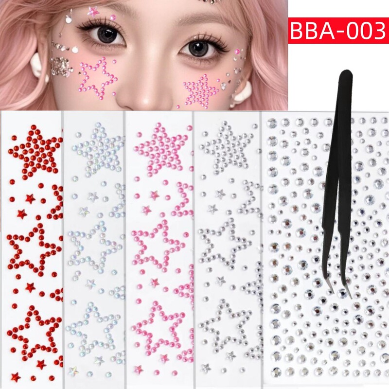 Concert Music Festival Should Aid Laser Stars Love Makeup Sticker ins Hollow Stars DIY Handmade Account Material Sticker