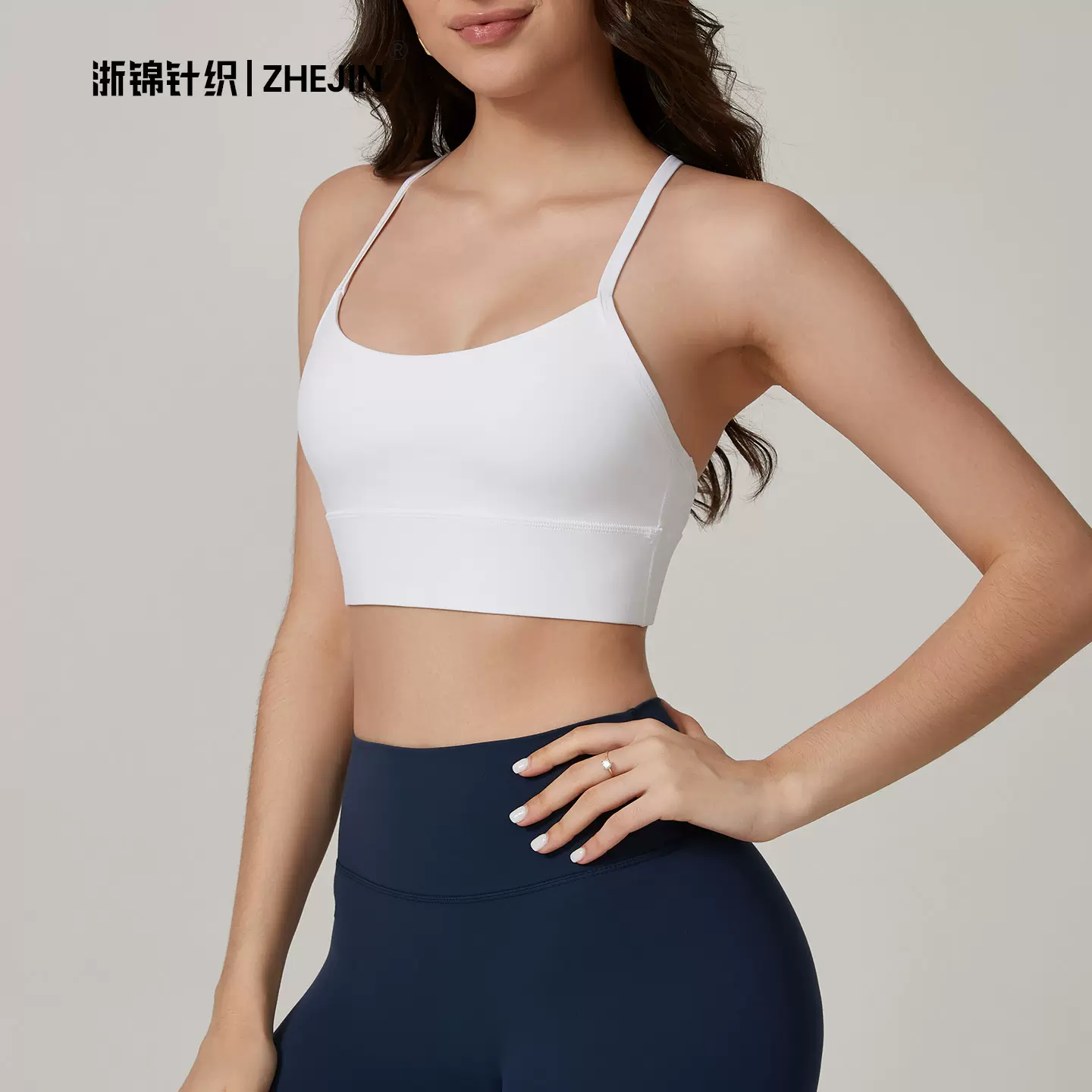跨境欧美外贸高强度防震健身美背运动瑜伽吊带背心式文胸内衣女