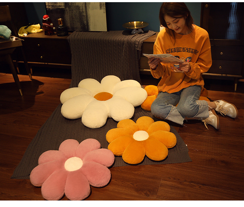 Sunflower Floor Cushion Thickened Tatami Mat For Student Bay Window_voghion.com