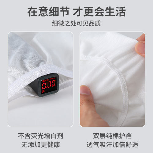 Men's triangle five-pocket disposable underwear men's cotton wash-free sterile business trip large size briefs