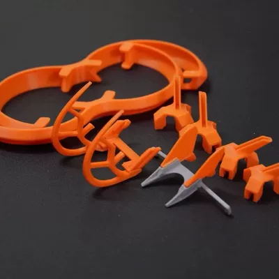 Electric car big tripod Gimbal/Tail/Stand Full - orange