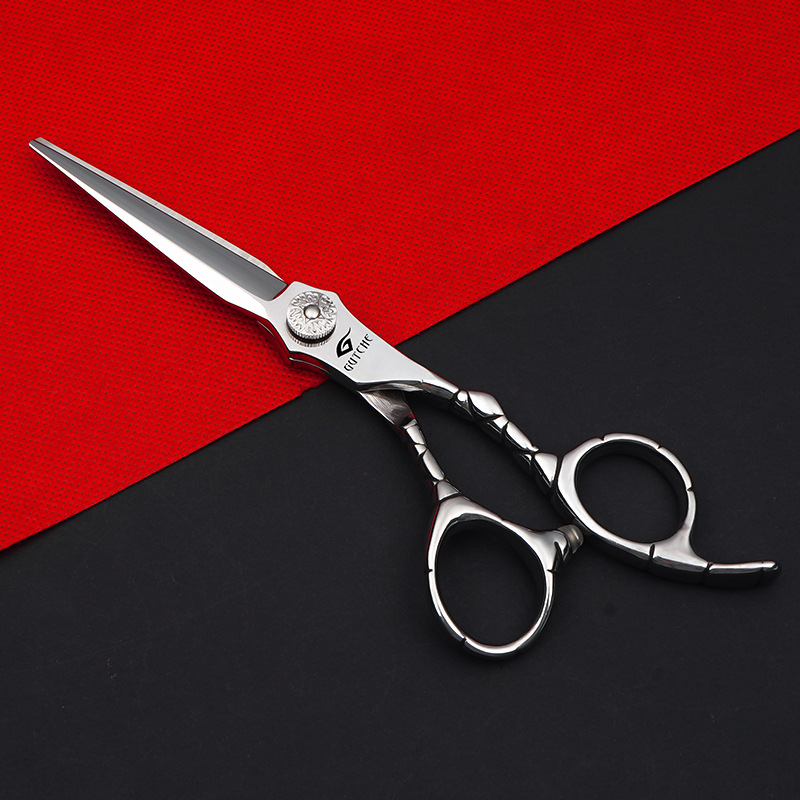 Professional High-end Stainless Steel 6inch Flat Teeth Straight Shears Thinning Scissors Haircut Tools For Barbershops_voghion.com