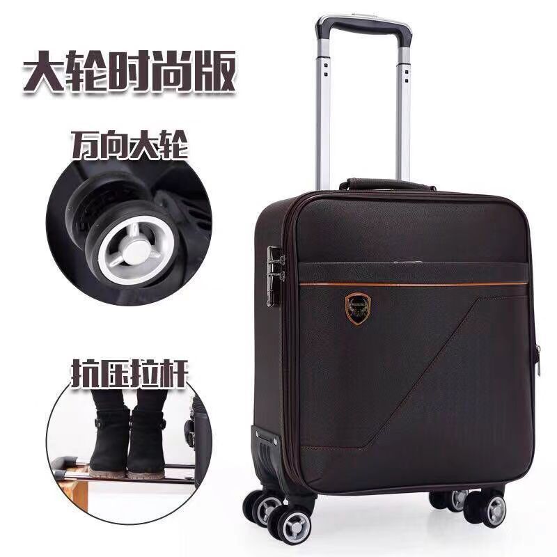 Equipaje de 18 pulgadas Estuche de carretilla de tela Oxford para mujer Estuche de embarque ligero pequeño para hombres Mini Contraseña de tamaño pequeño viaje corto