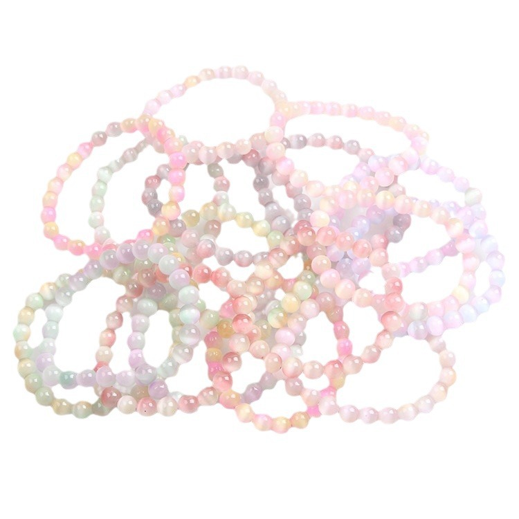 Cute fashion bracelet with natural stone, universal accessory, direct factory sale, 8mm, cat's eye
