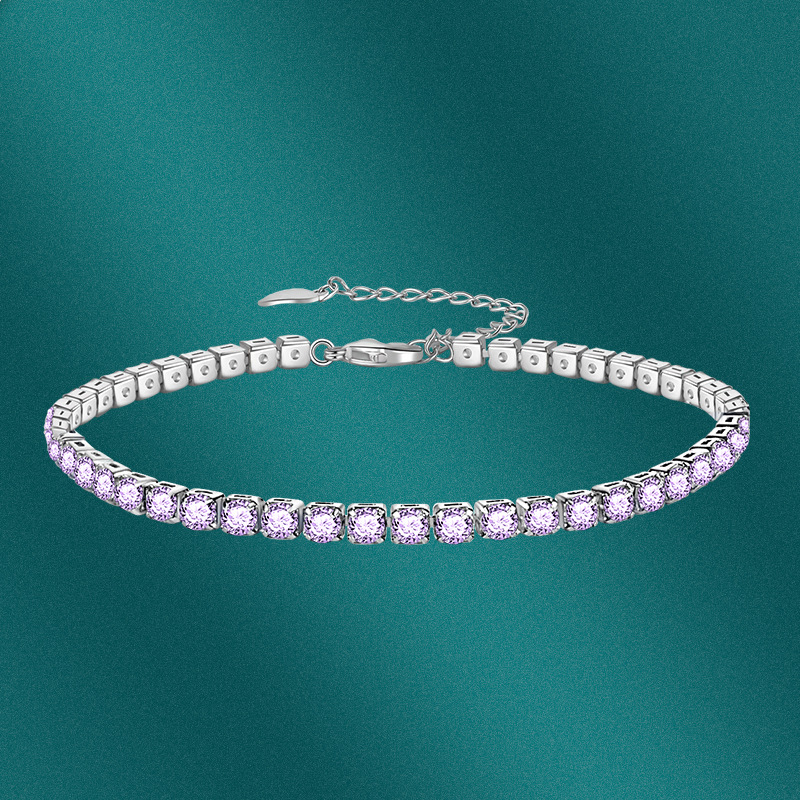 Simple Style Geometric Copper Inlay Zircon Bracelets 1 Piece