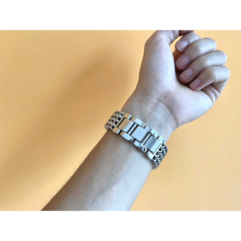 Adecuado para Apple Watch iwatch 1-7 generación nueva cadena de cuatro filas tejida en forma de corazón correa de metal de acero inoxidable