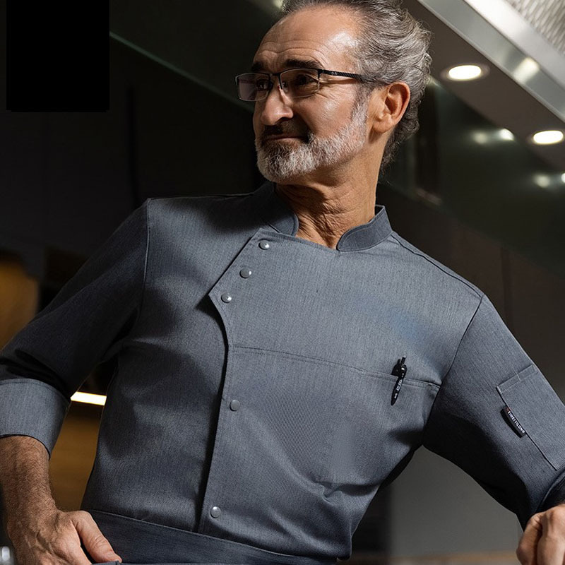 厨师工作服长袖餐饮酒店餐厅火锅饭店厨房蛋糕烘焙厨衣秋冬装