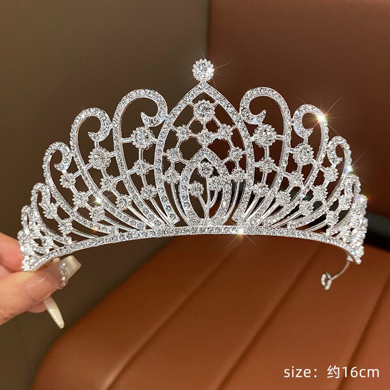 Tombro de corona para niños pequeña princesa corona diadema de cumpleaños accesorios para el cabello de cristal para niñas regalo de cumpleaños