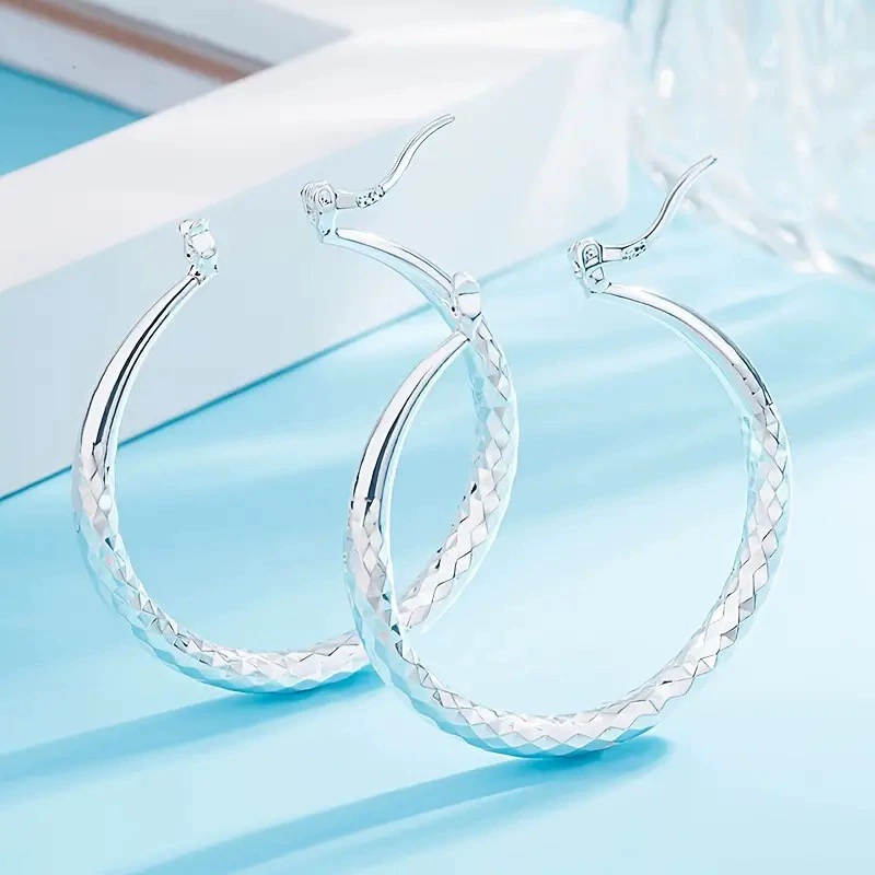 Серебряные медные серьги - покрытие медью и серебром, украшение для красоты и повседневной женской вечеринки
