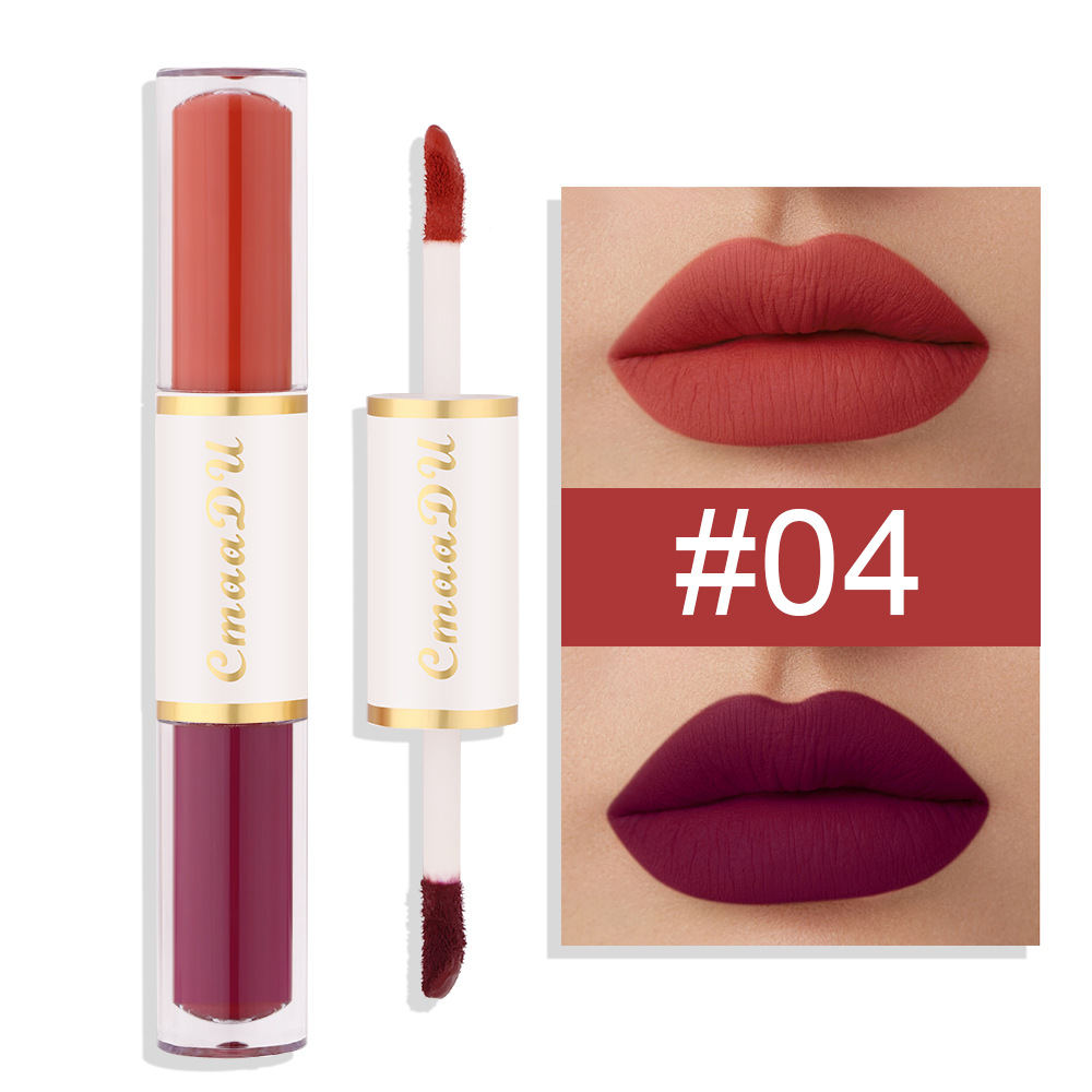 Check it out! Link Disclaimer - Exclusive for Foreign trade :CmaaDu Double-head Lipstick Long-lasting Lip Gloss undefined
