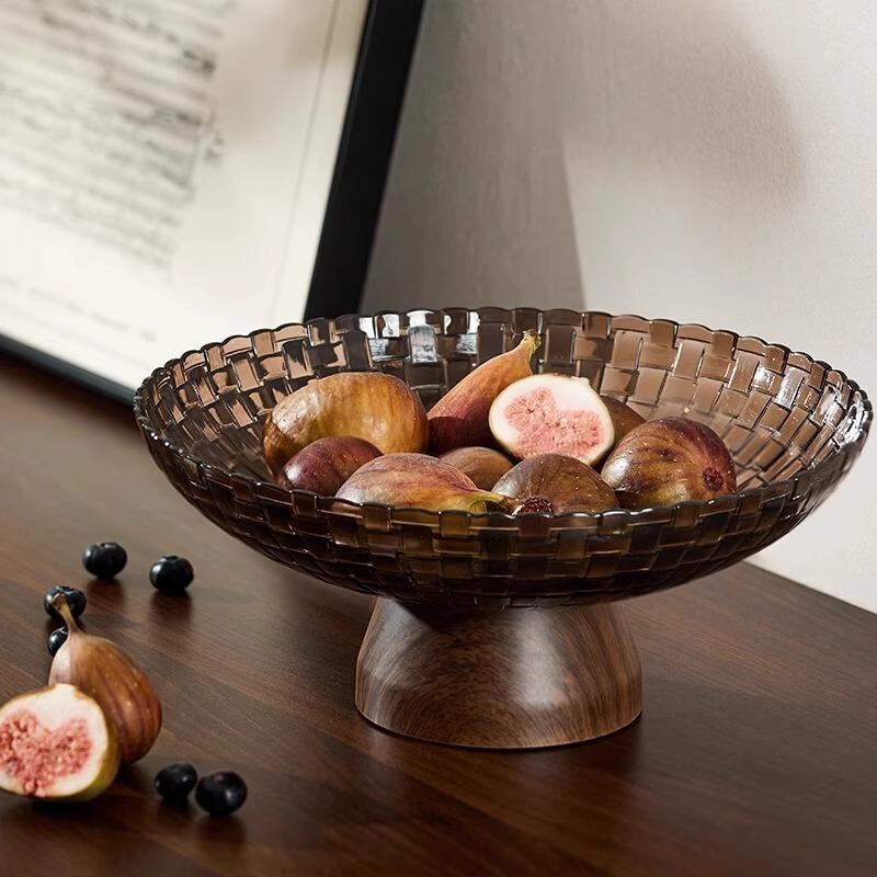 Fruit Plate for Living Room and Tea Room, New Year Nut Snack Plate, Light Luxury High-End Dried Fruit Plate, Exquisite and High-Value, with Drainage