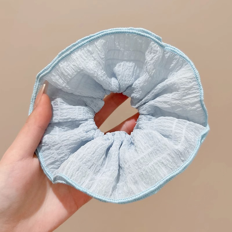 Encaje coreano, lazo para el cabello de intestino grueso, temperamento femenino de alto nivel, cuerda de cabeza de cola de caballo baja, cuerda para el cabello de flor de cabeza de doble capa, accesorios para el cabello