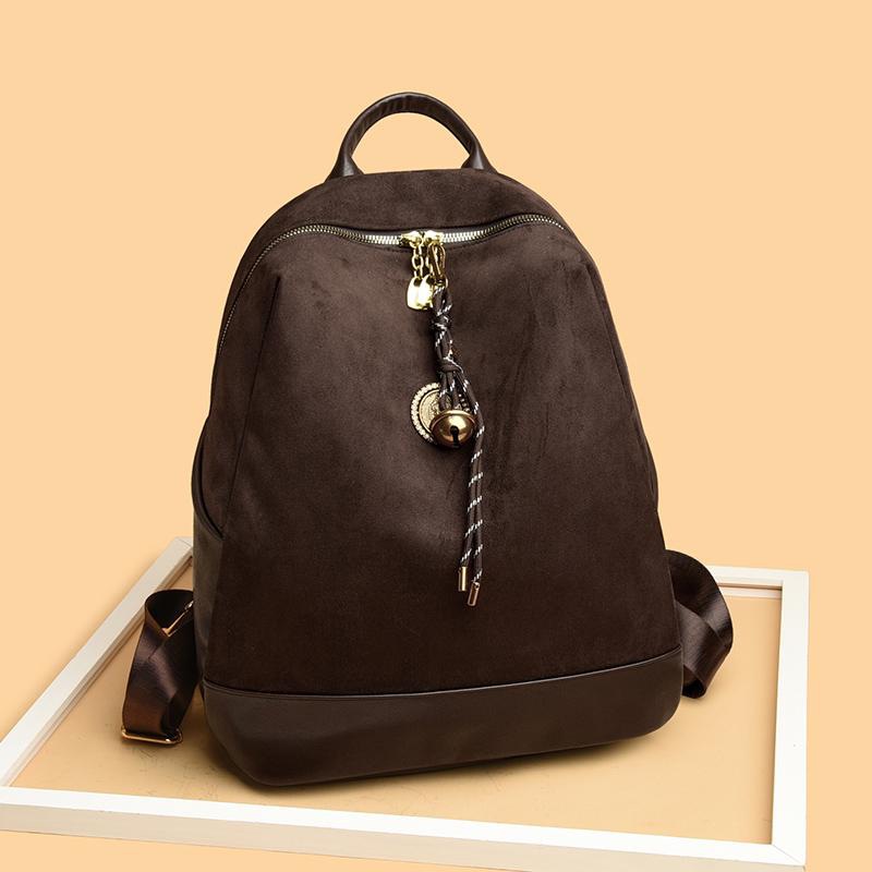 感双肩包女2025新款双肩背包时尚旅行背包时尚轻便百搭妈咪包