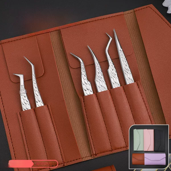 High-Precision False Eyelash Tweezers, Grafted Eyelashes, Full Set of Tools, Gold Feather Clips, Cross-Border Special Tweezers for Beginners