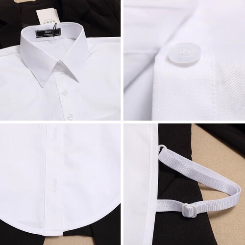 Professional faux-collar women's crisp and stylish shirt—versatile fake collar for sweaters, business-friendly base layer with detachable collar