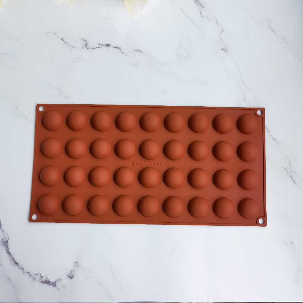 36 pequeñas semicírculos 438 molde de silicona para pastel de chocolate molde de pan herramientas de panadería de jalea
