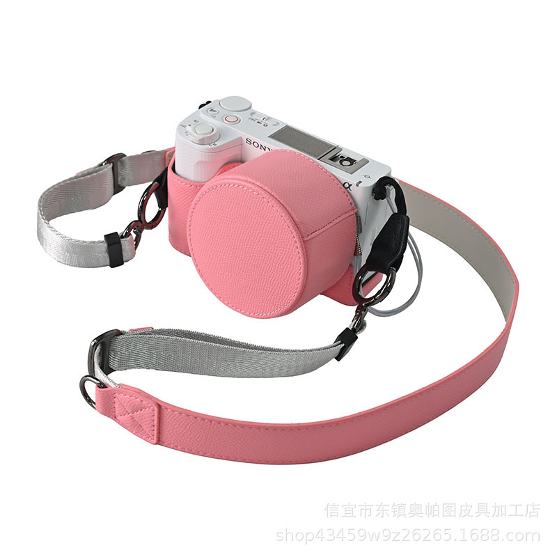 (2개) ZV-E10-2 세대 손바닥 인쇄 PU 자기 바닥 V503 렌즈 배럴은 V303 어깨 끈과 일치 할 수 있습니다