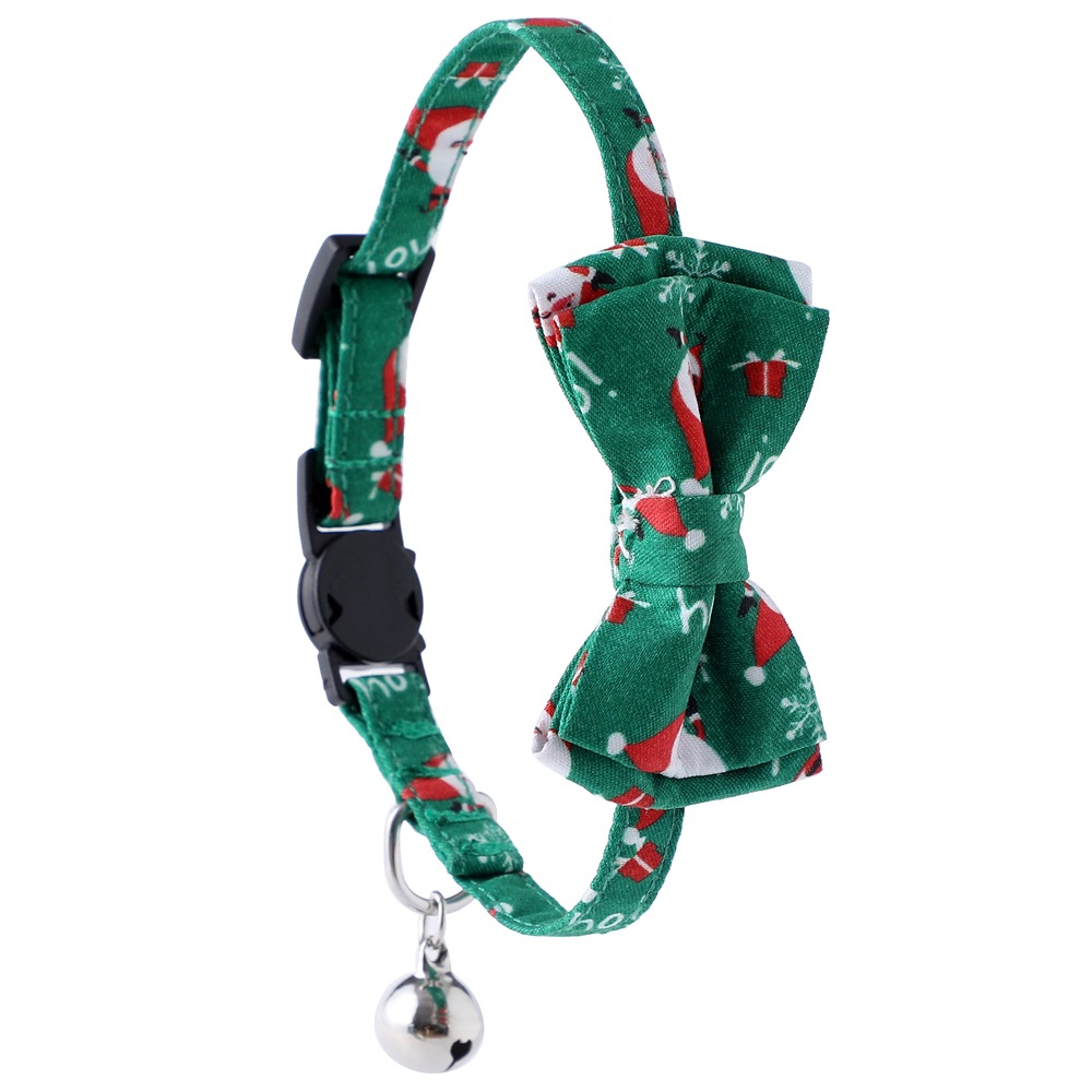 Nuevo transfronterizo Gran Bretaña Europa América Navidad Papá Noel muñeco de nieve mascota arco campana gatos collar gatos