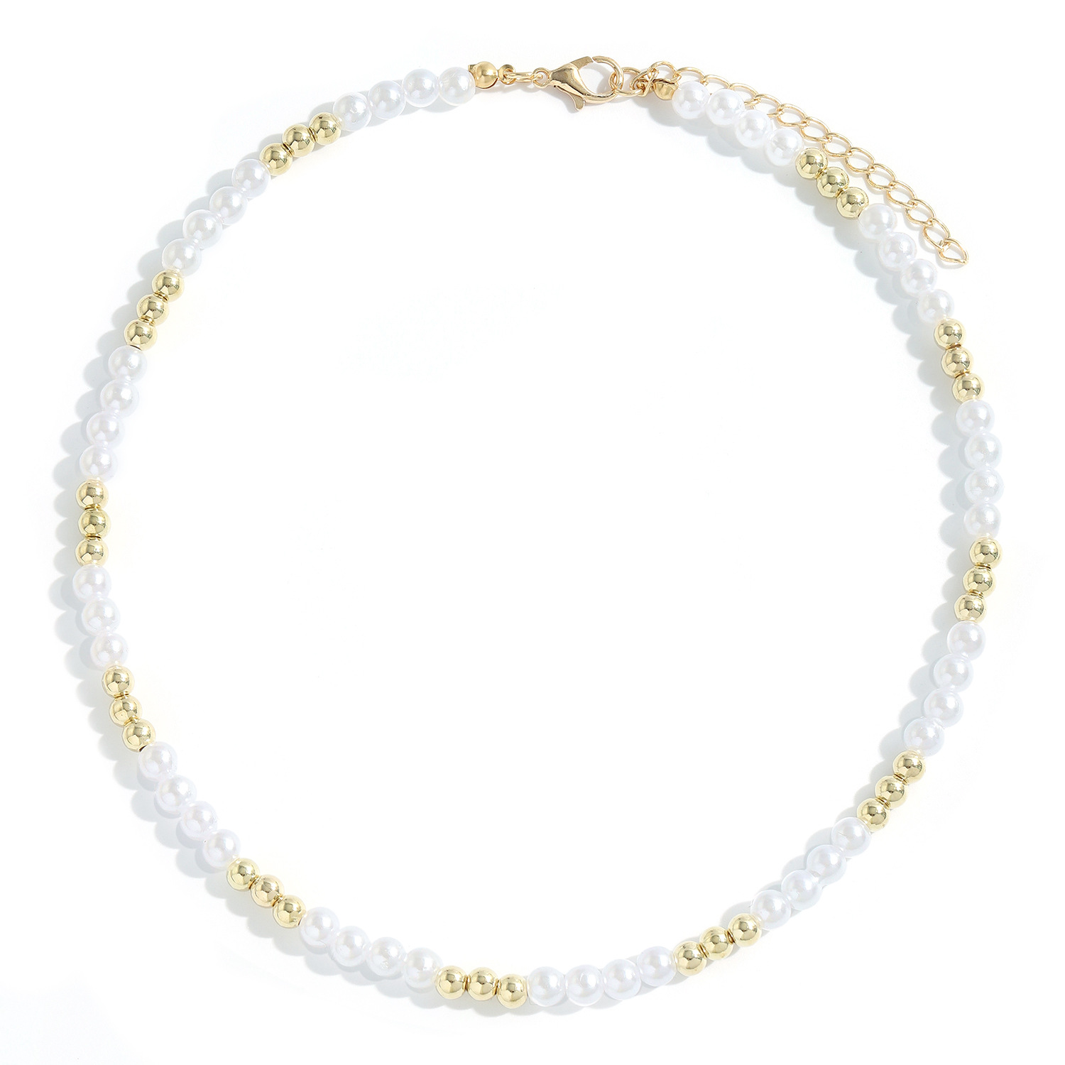 Mode Geometrische Perle Herzform Mehrschichtige Legierung Halskette Großhandel display picture 3
