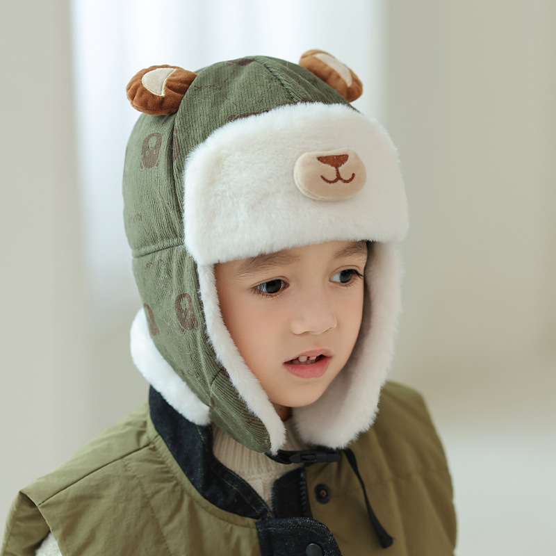 Sombreros para niños otoño y invierno para niños gorras de pelusa gorras calientes niñas gorras de invierno para bebés gruesas