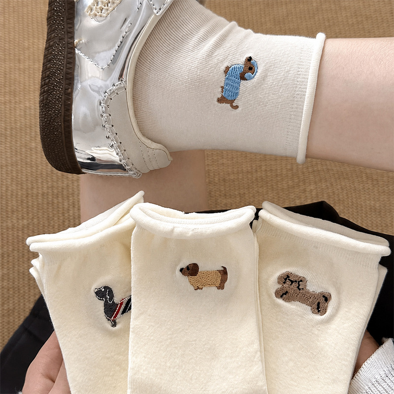 Cute socks for women, summer thin style, cartoon mid-tube socks for junior high school students, white bubble socks, 2026 new popular model Cute socks for women, summer thin style, cartoon mid-tube socks for junior high school students, white bubble socks, 2026 new popular model